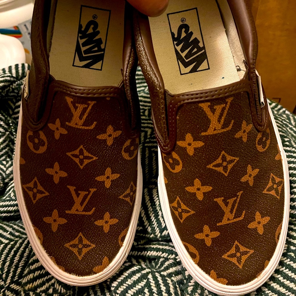 LV leather vans size 7 women’s brand new. Louis Vuitton